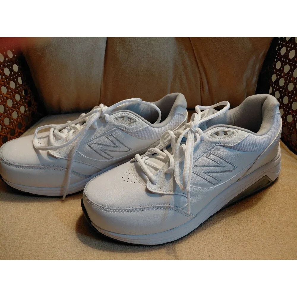 New Balance 928v3 Men's 7.5 6E XX Wide White Leather Walking Shoes Excellent!